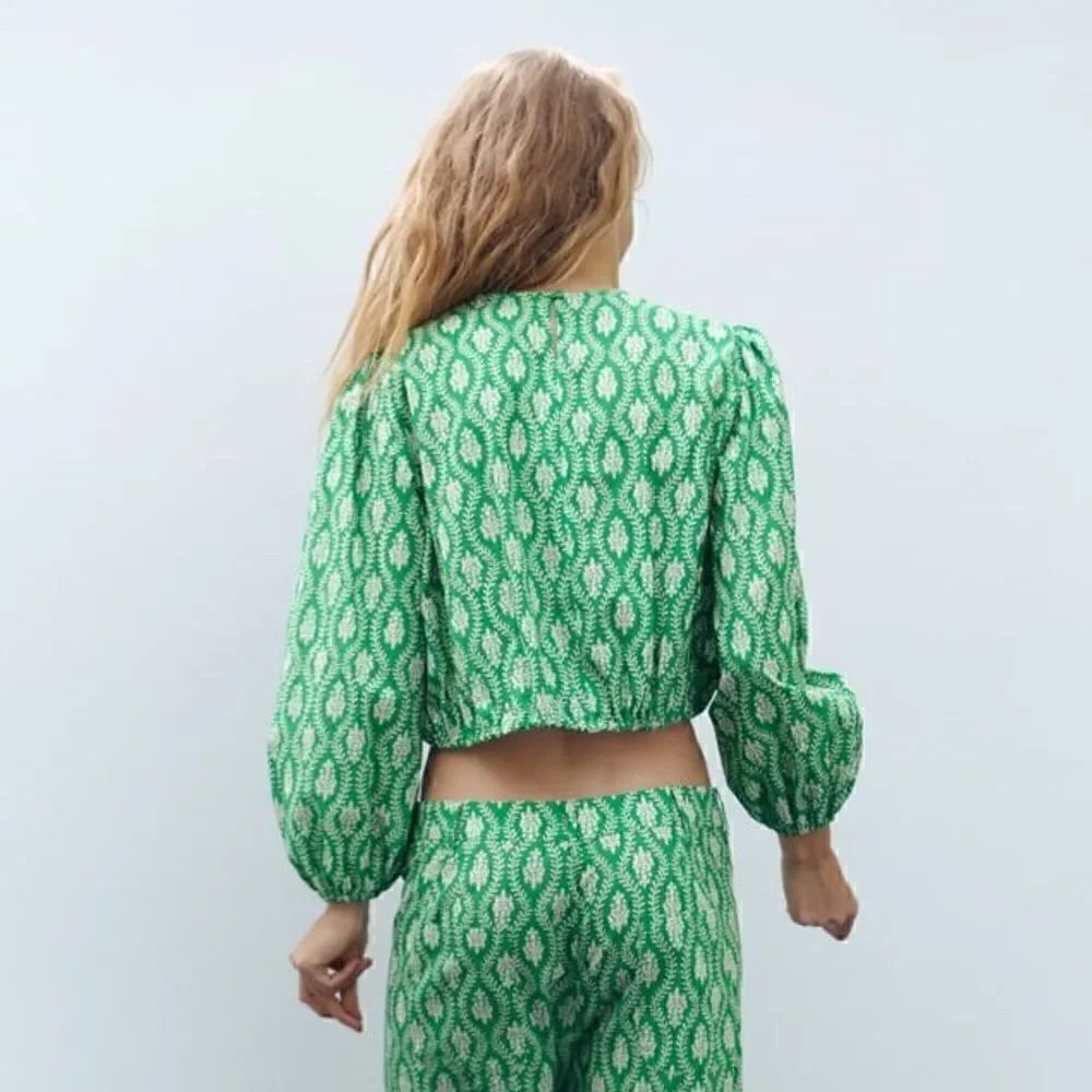 ZARA PRINTED COTTON TOP - Picture 4 of 8